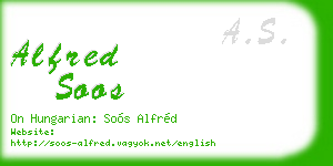 alfred soos business card