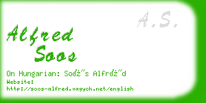 alfred soos business card